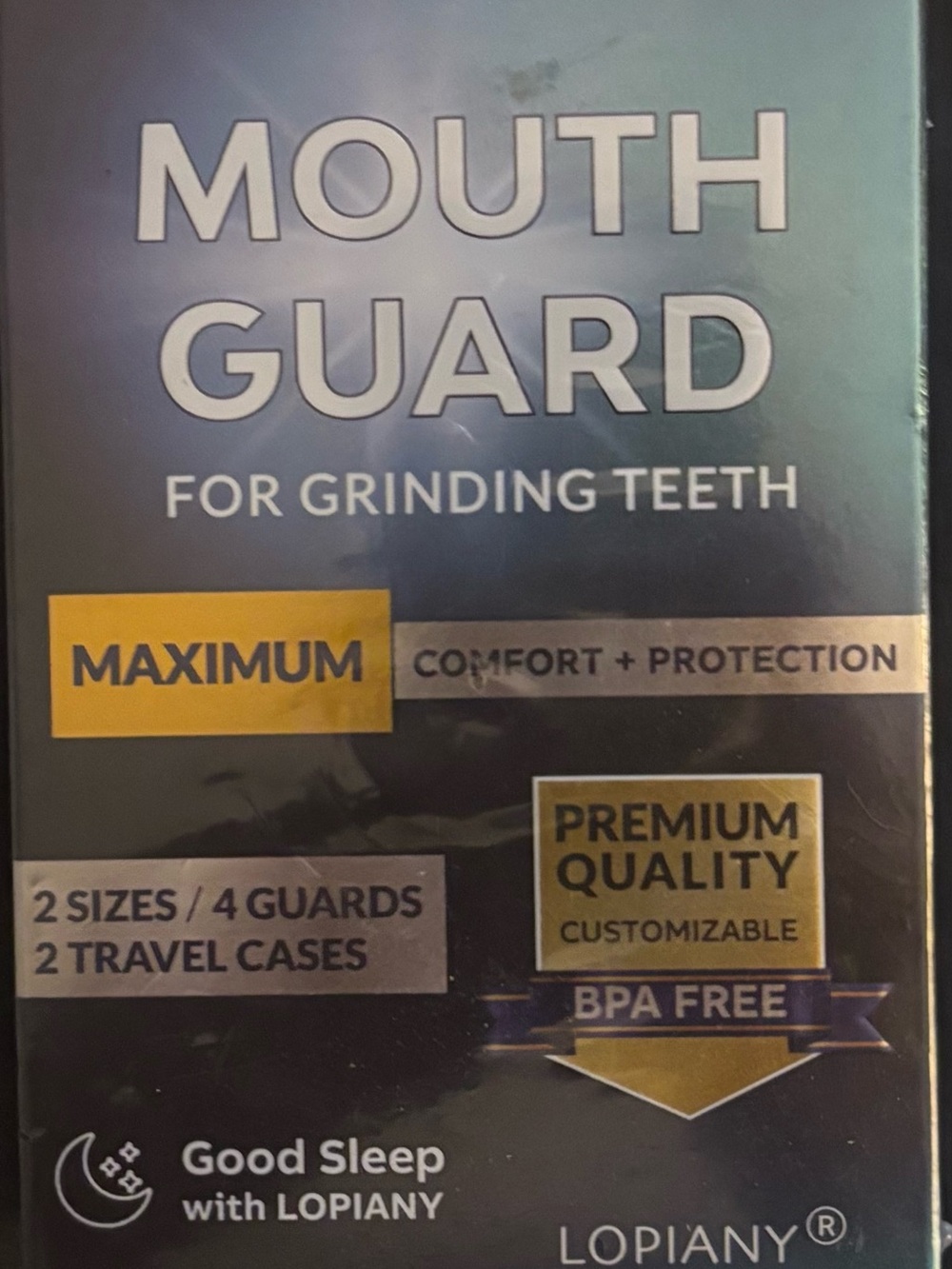 Opia Mouth Guard Set in Black and Gold